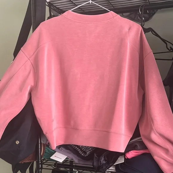 Lululemon Perfectly Oversized Cropped Crew *Softstreme 6/Spiced Chai - Picture 5 of 9